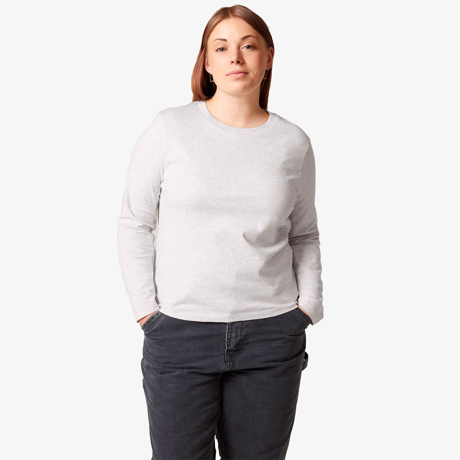 Basic Damen Langarmshirt aus 100% Biobaumwolle