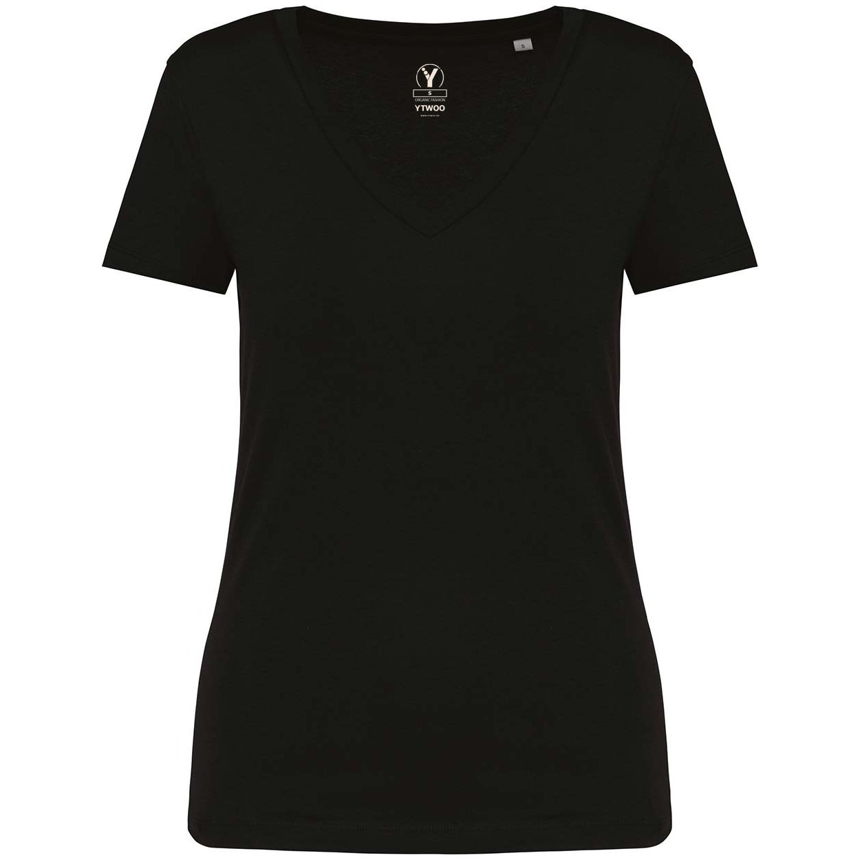 damen-tshirt-v-ausschnitt-schwarz