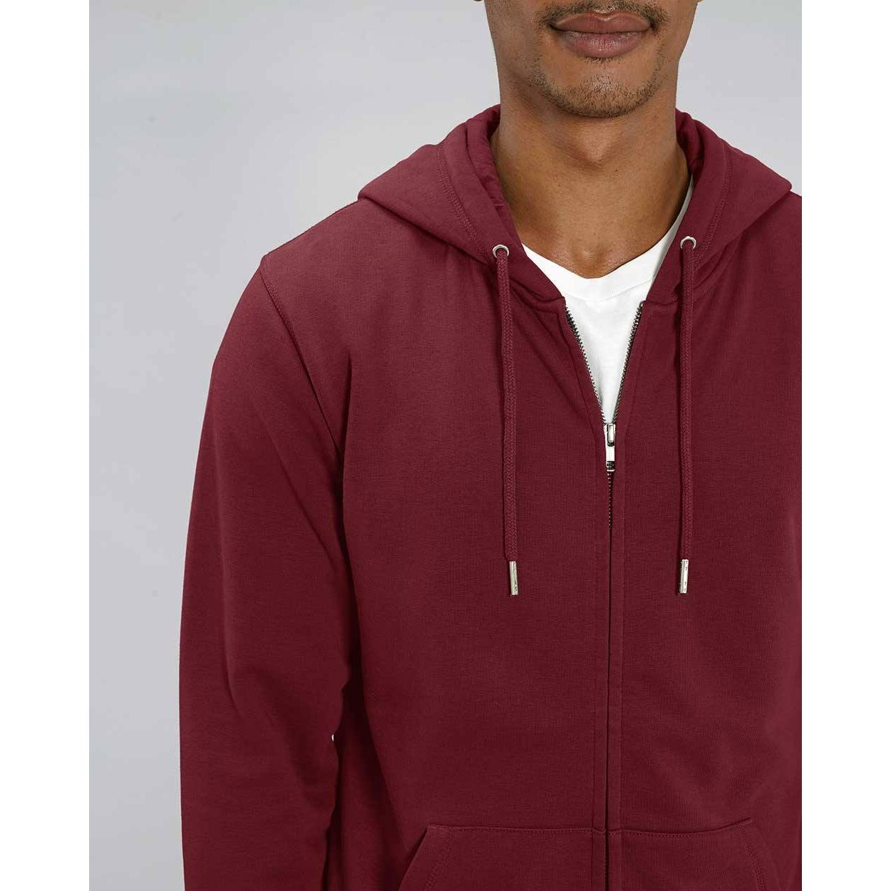 hoodie-jacke-damen-herren-zipper-fair-wear_Burgundy_4
