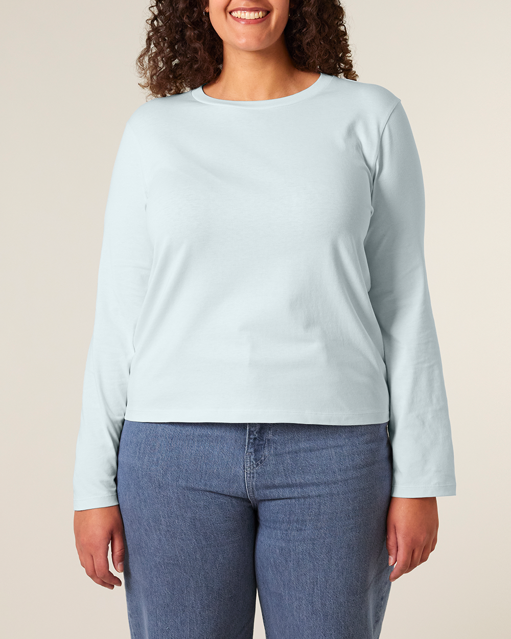 Basic-Damen-Longsleeve-aus-100-Biobaumwolle-Nachhhaltig-Fair-Produziert-Eco-Sustainable-STUDIO-BLUE-ICE-FRONT