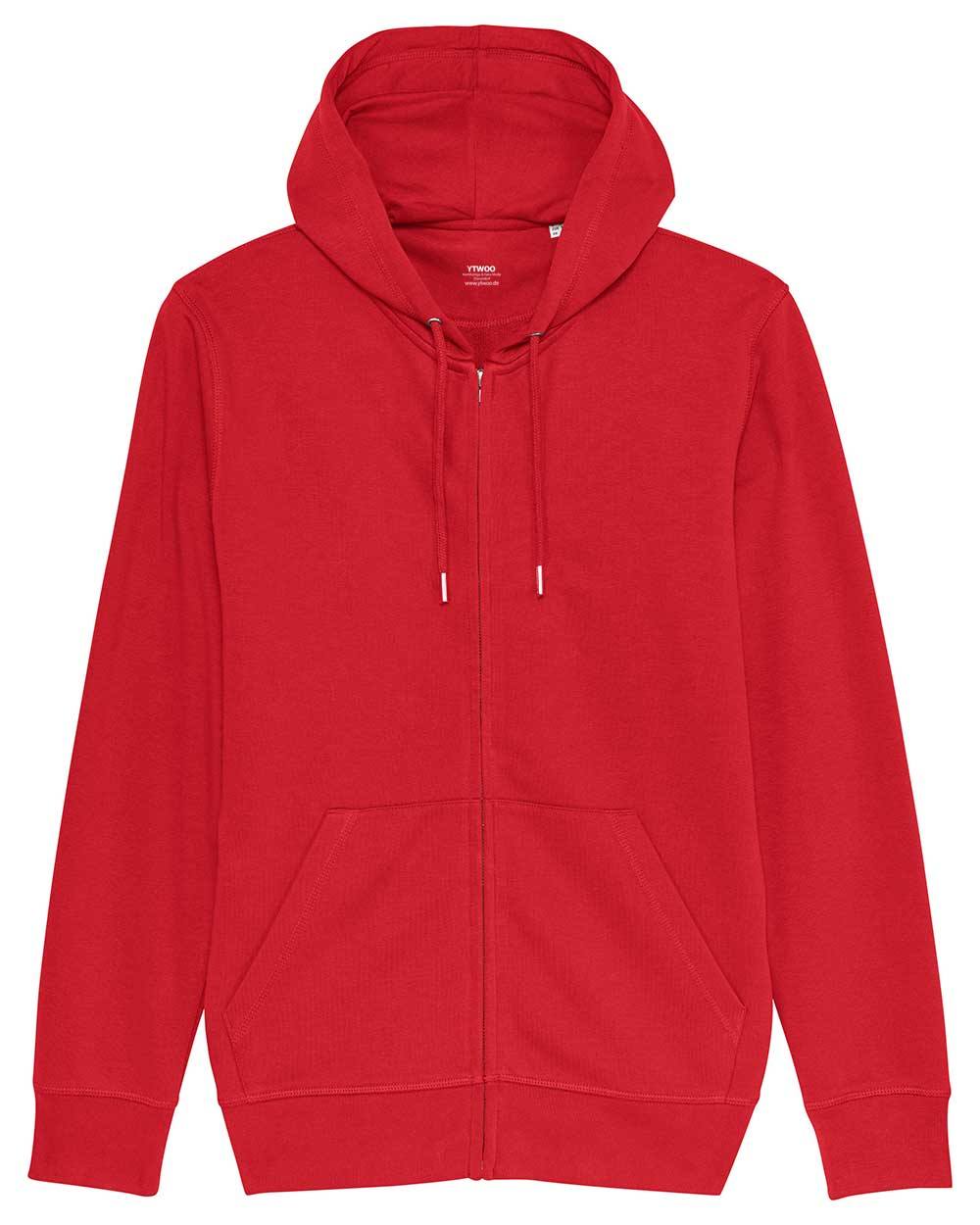 hoodie-jacke-damen-herren-zipper-fair-wear_Red_9