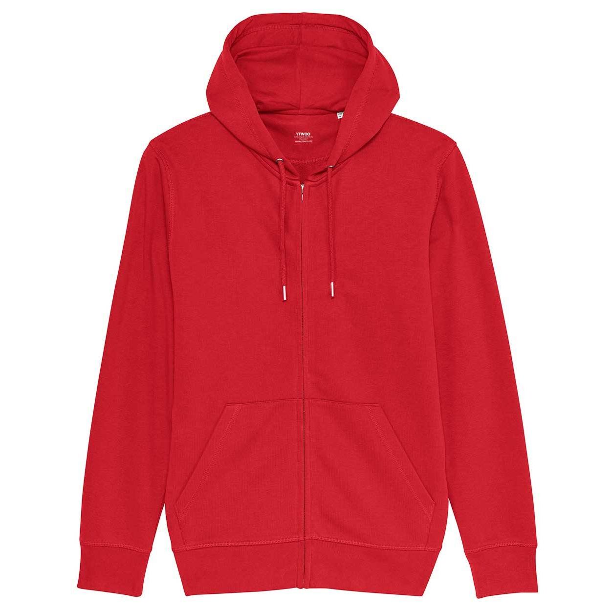 hoodie-jacke-damen-herren-zipper-fair-wear_Red_9