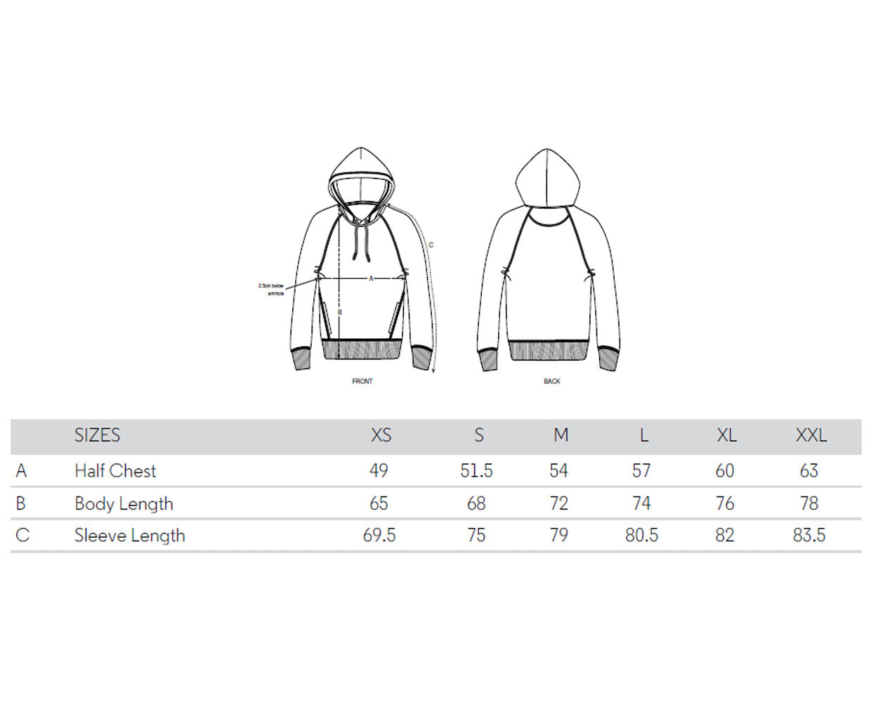 unisex-hoodie-bio-recycelt_sizeguide