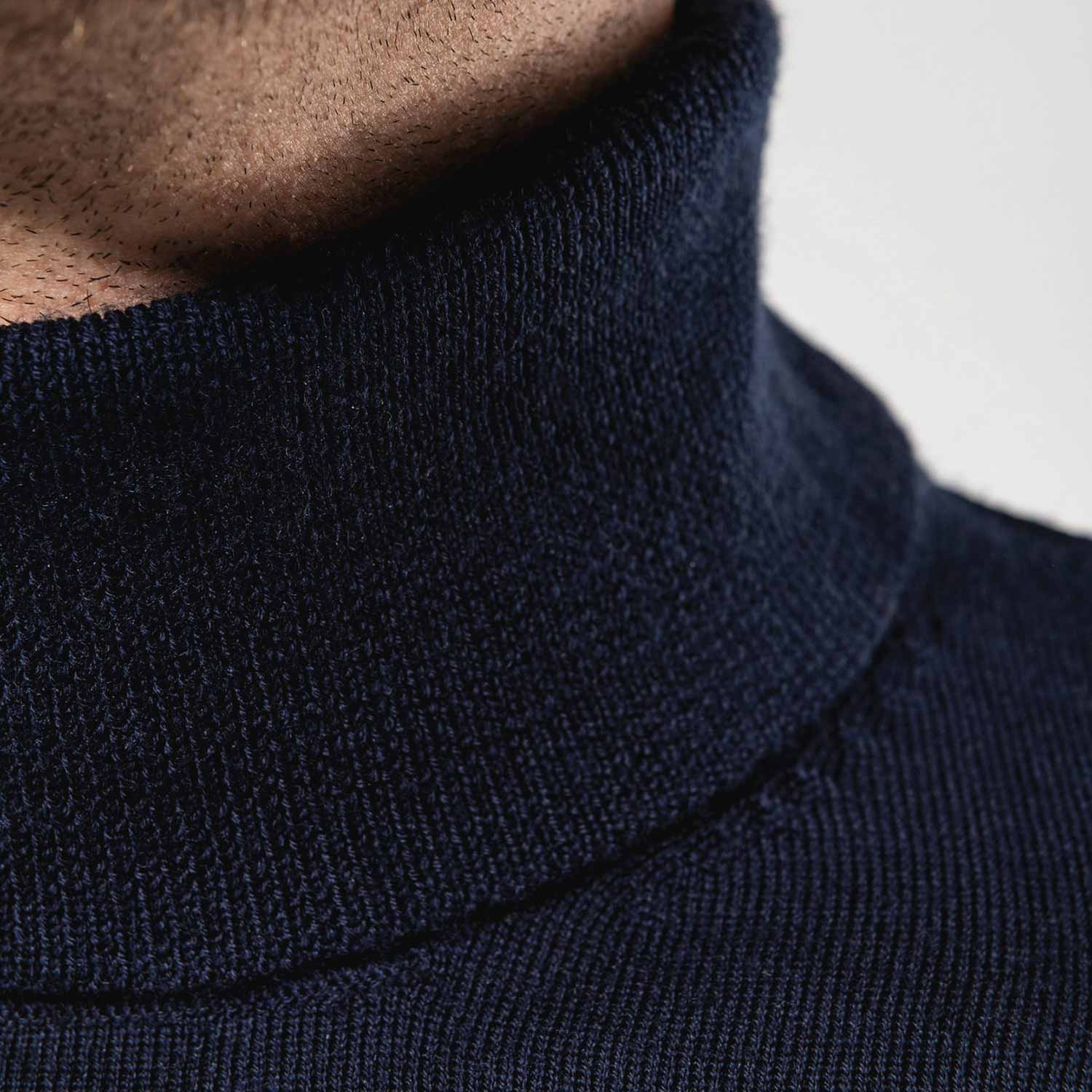 Herren-Merinopullover mit Rollkragen