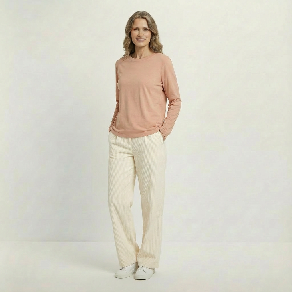 Basic Damen Langarmshirt aus 100% Biobaumwolle