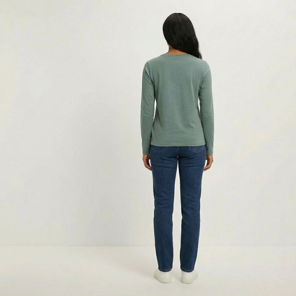 Basic Damen Langarmshirt aus 100% Biobaumwolle