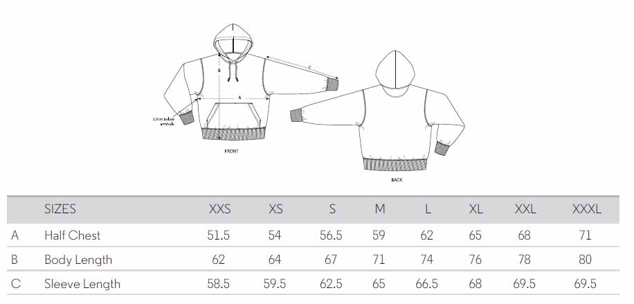 hoodie-schwere-bio-baumwolle_sizeguide