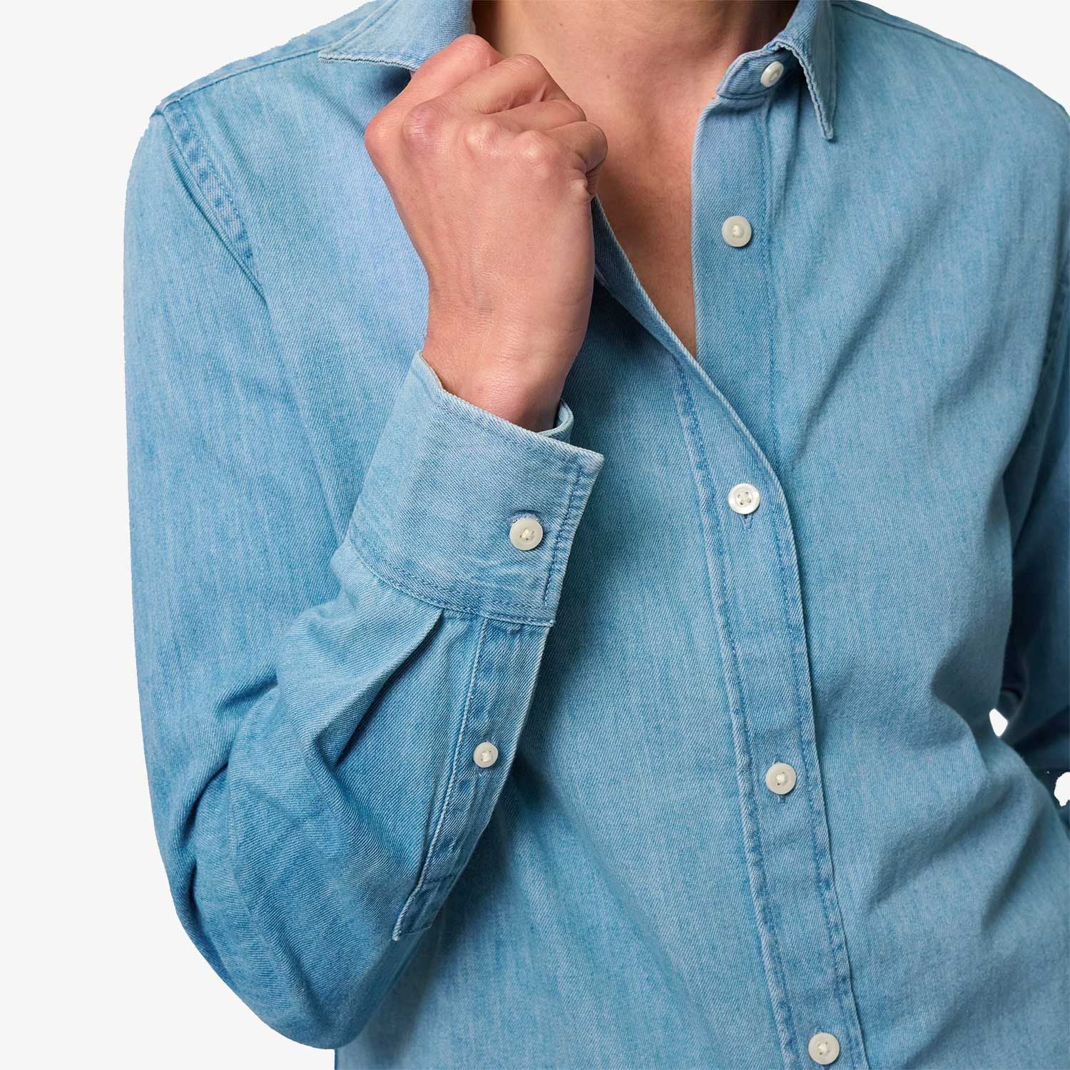 Damen-Jeansbluse aus Bio-Baumwolle