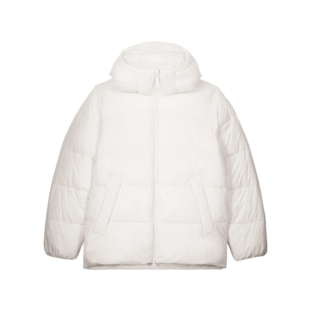 Unisex Pufferjacke Off White – Produktansicht vorne