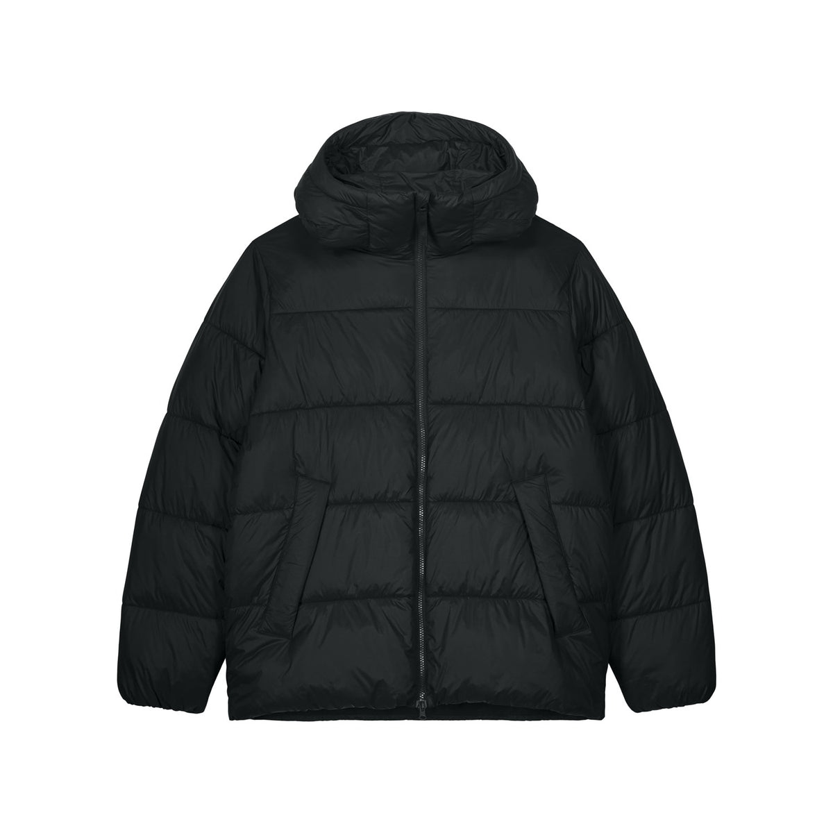 Unisex Pufferjacke Schwarz – Produktansicht vorne