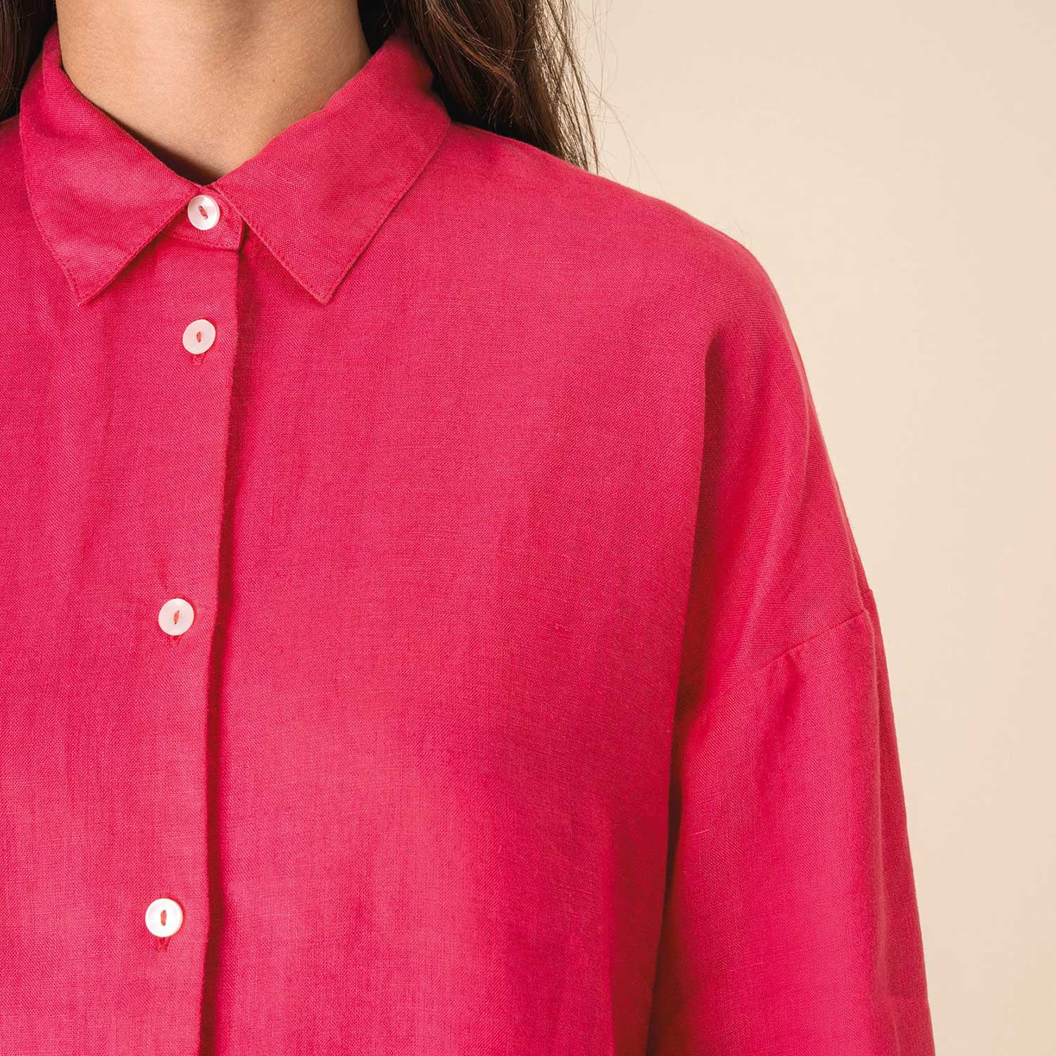 Oversized Leinenhemd für Damen