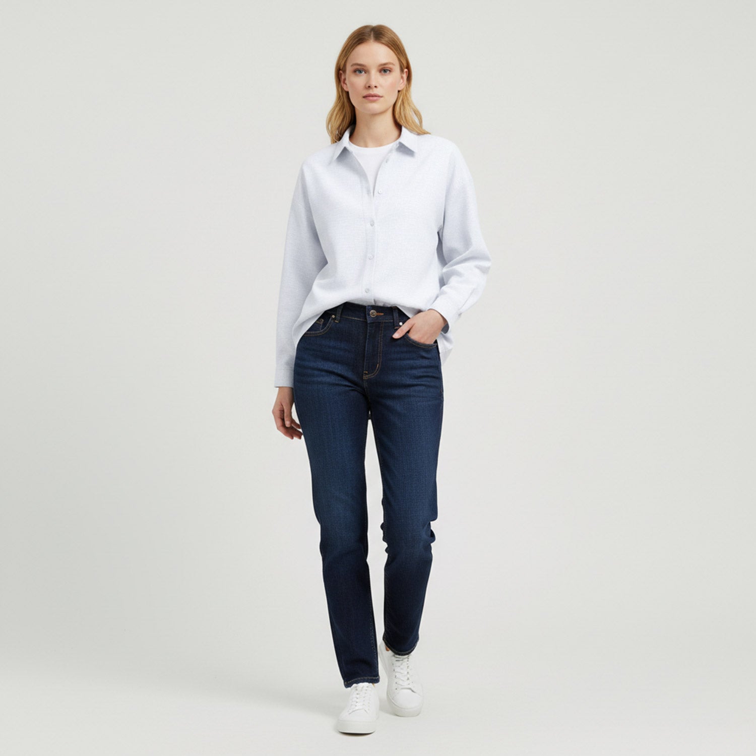 Oversized Leinenhemd für Damen