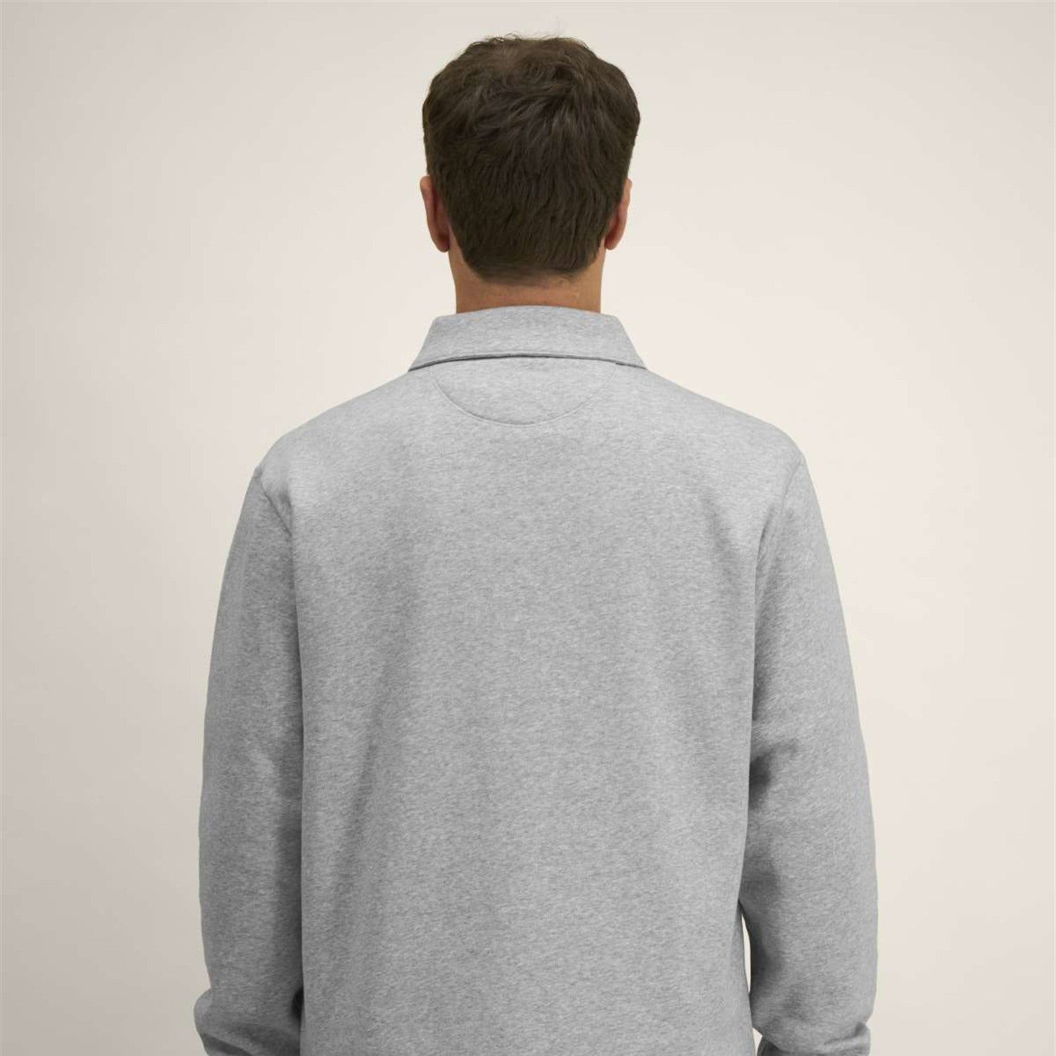 Half-Zip Sweatshirt Heather Grey, Rückansicht