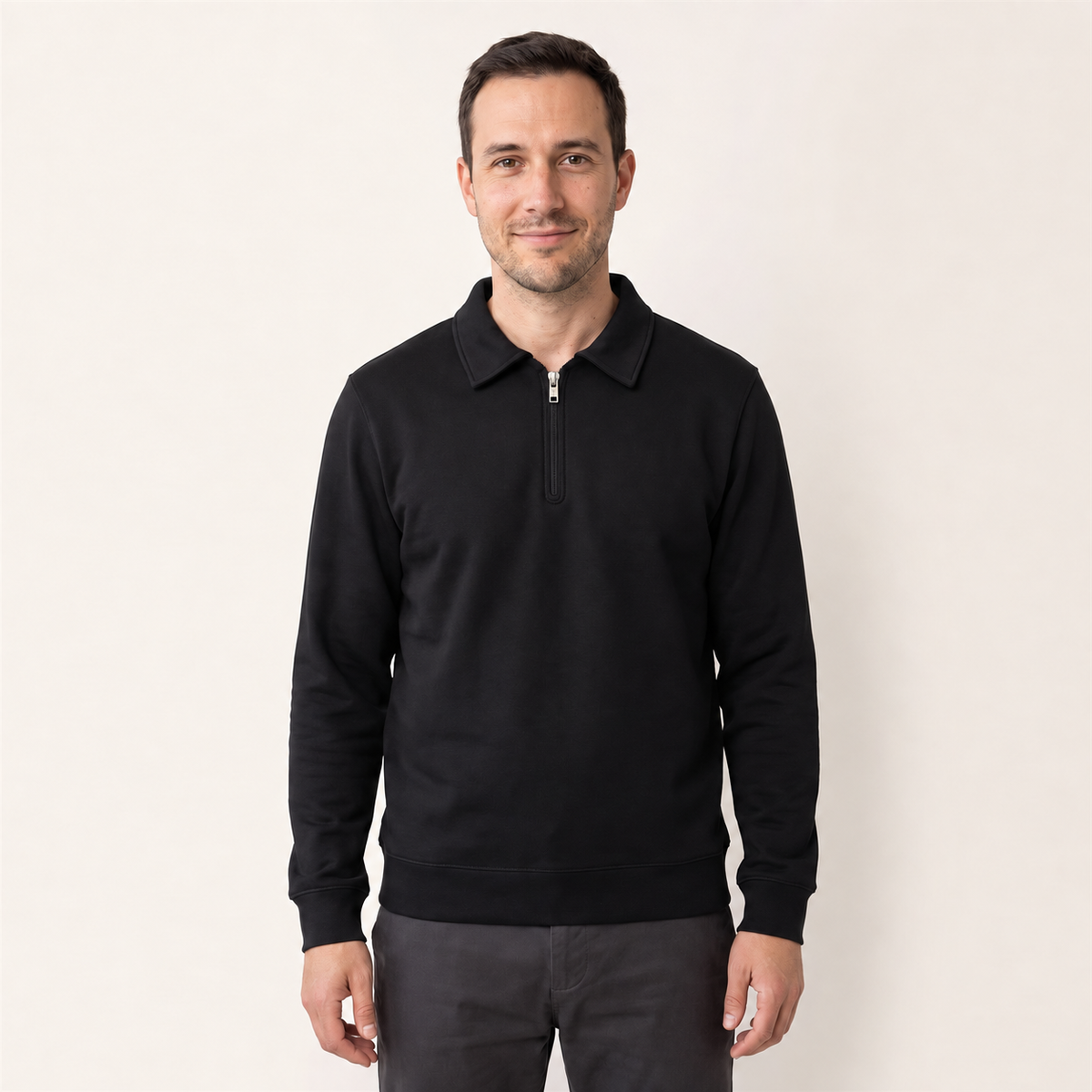Polo Sweatshirt mit Kragen
