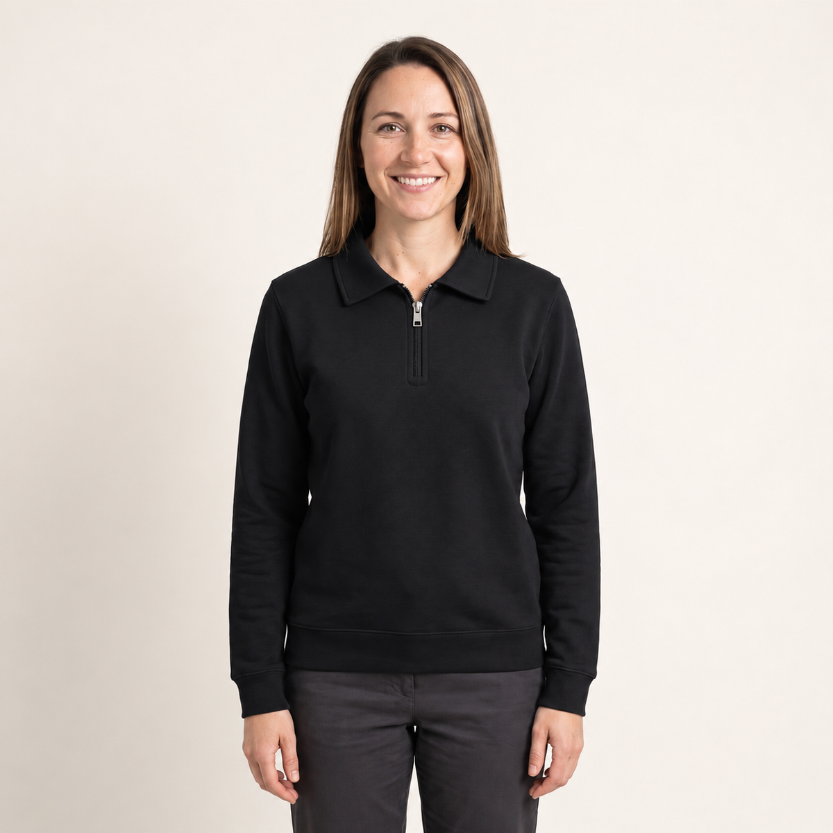 Polo Sweatshirt mit Kragen