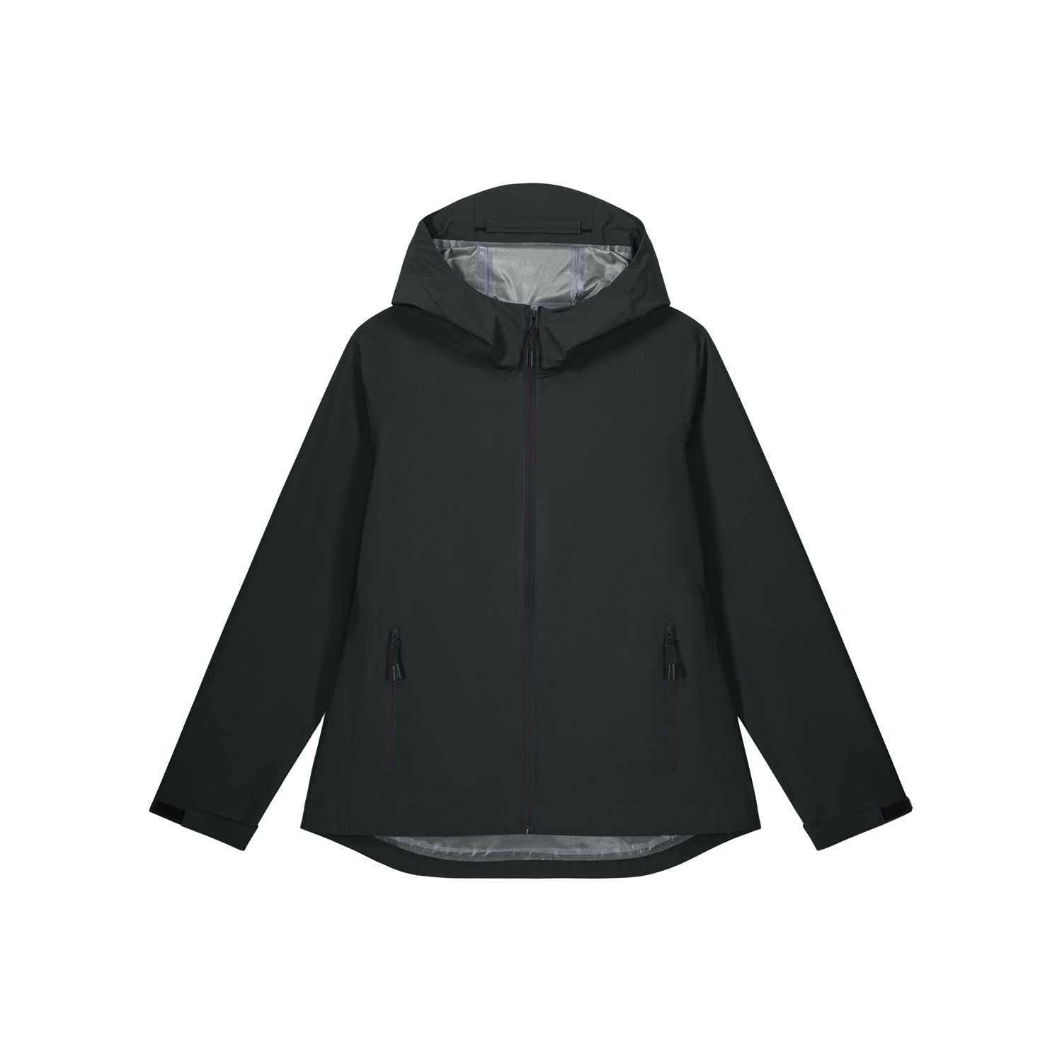 Damen Regenjacke Schwarz, Produktansicht vorne
