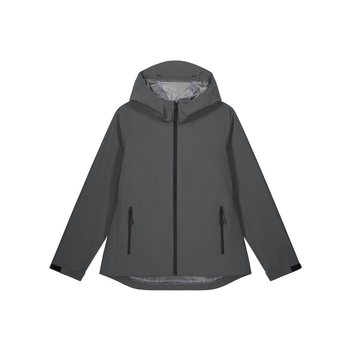 Damen Regenjacke Anthrazit, Produktansicht vorne