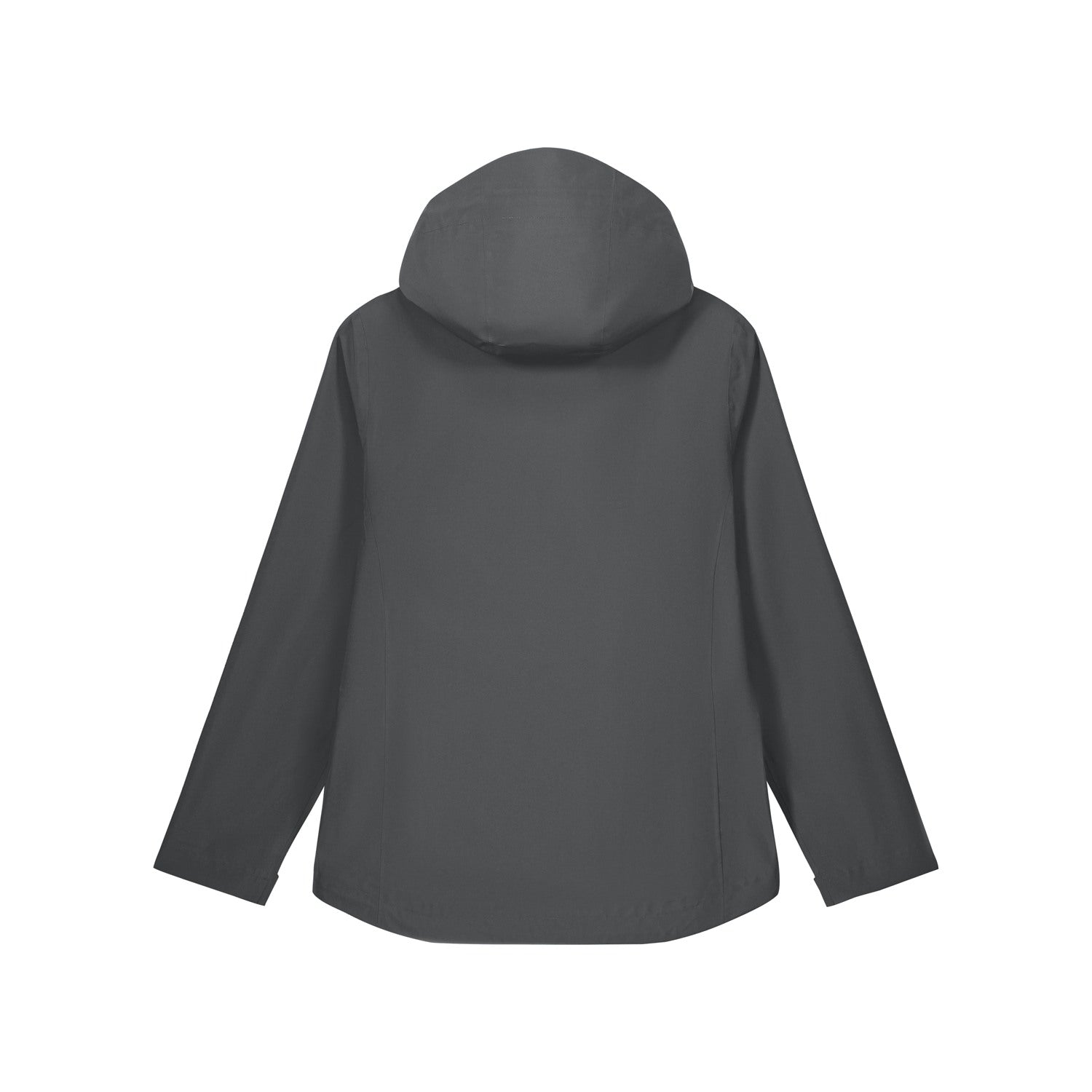 Damen Regenjacke Anthrazit, Produktansicht hinten