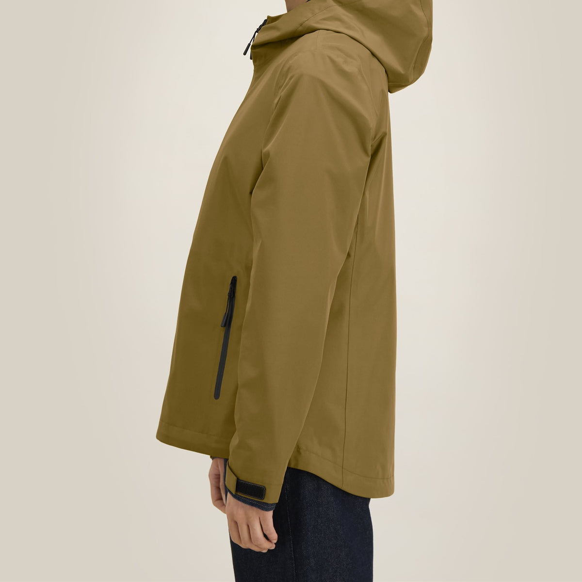 Damen Regenjacke Bronze, Seitenansicht
