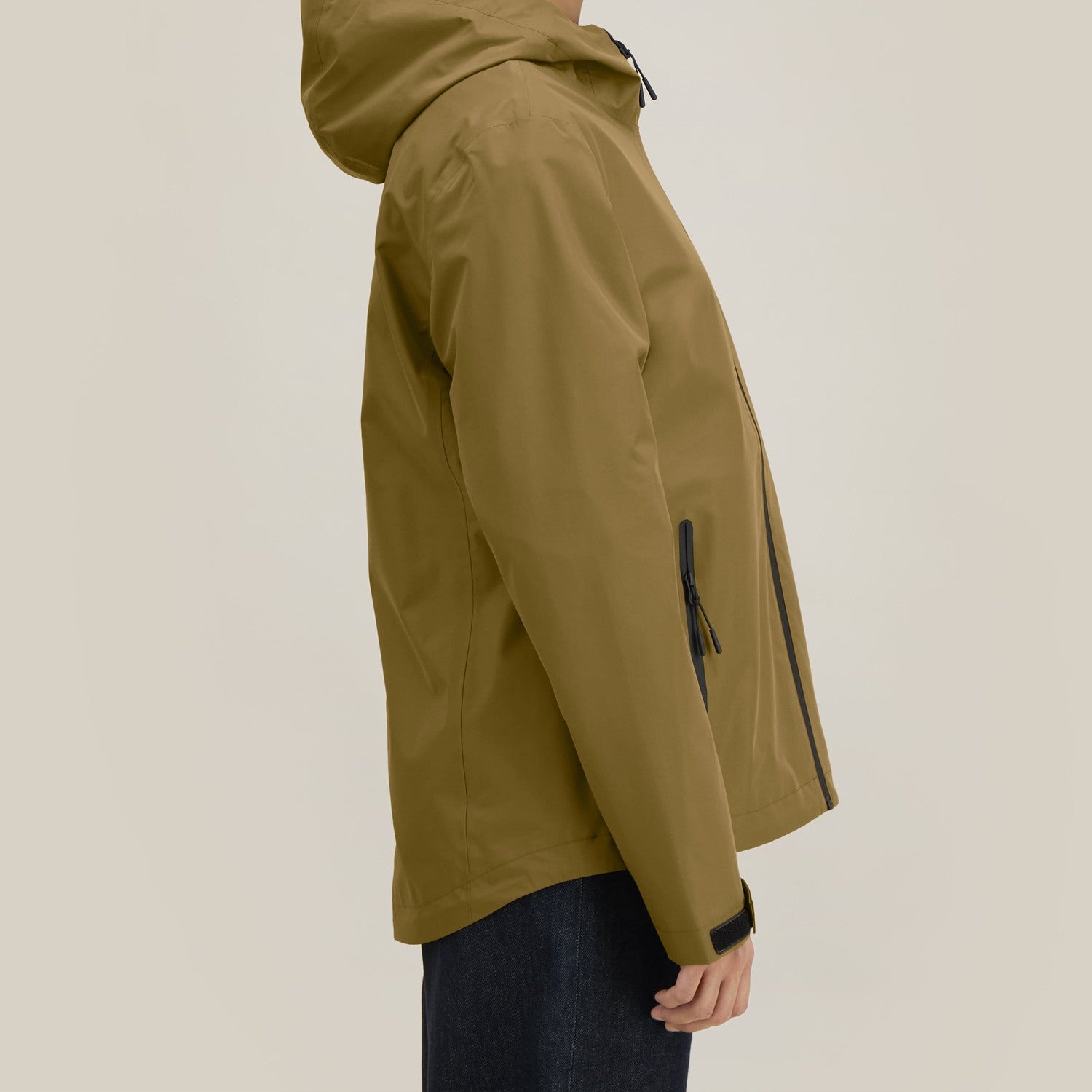 Damen Regenjacke Bronze, Seitenansicht rechts