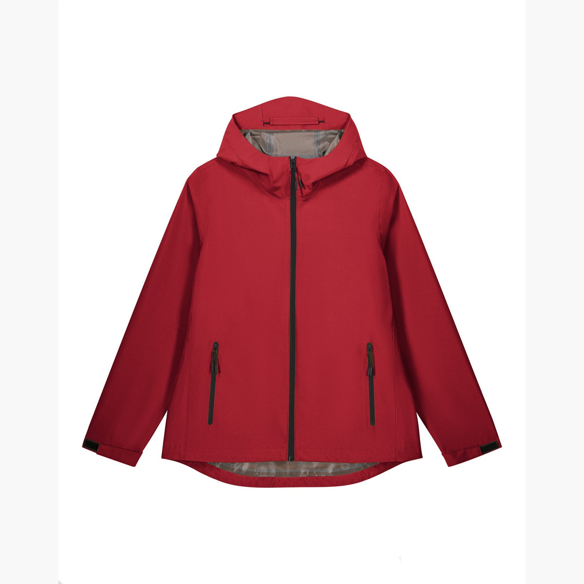 Damen Regenjacke Rot, Produktansicht vorne