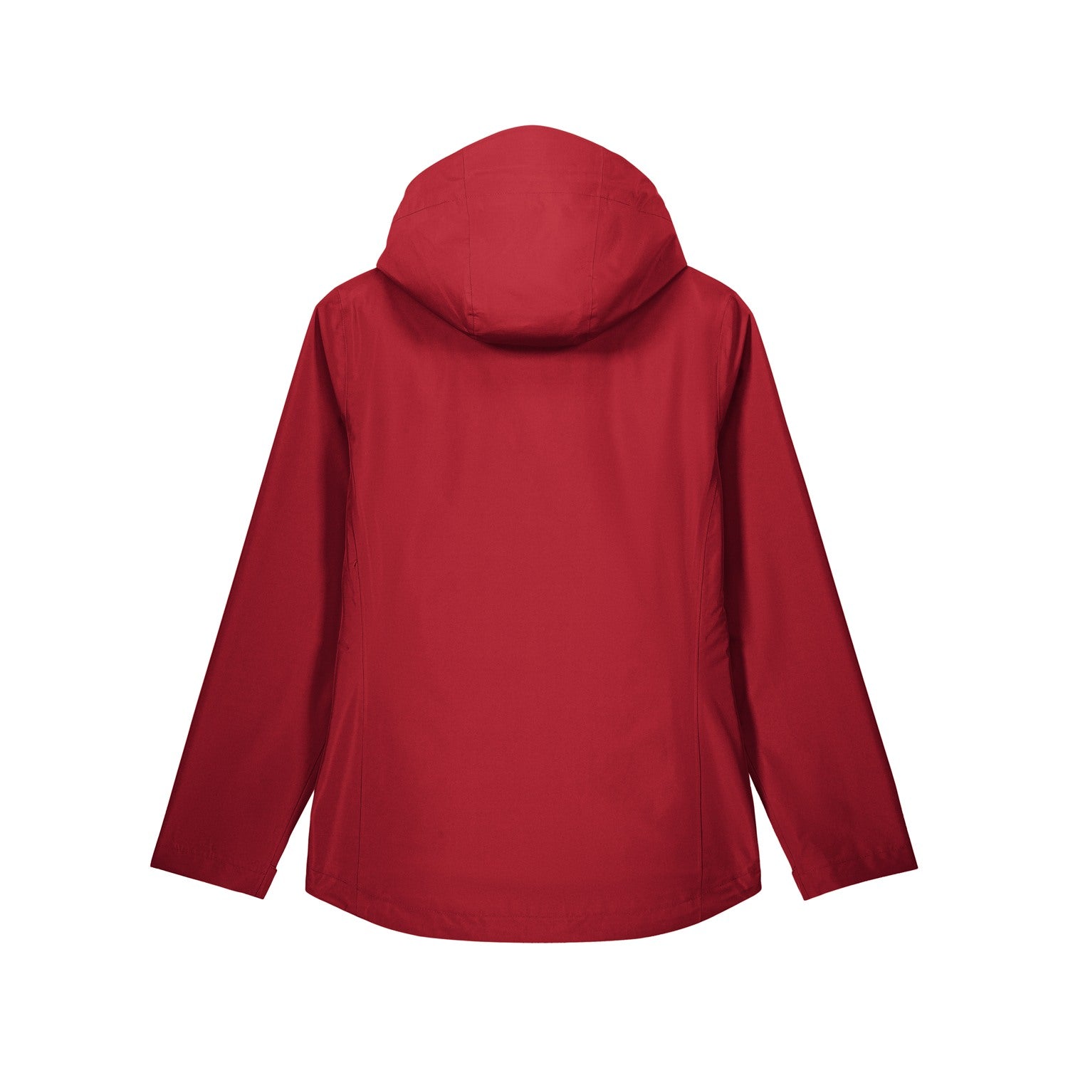 Damen Regenjacke Rot, Produktansicht hinten