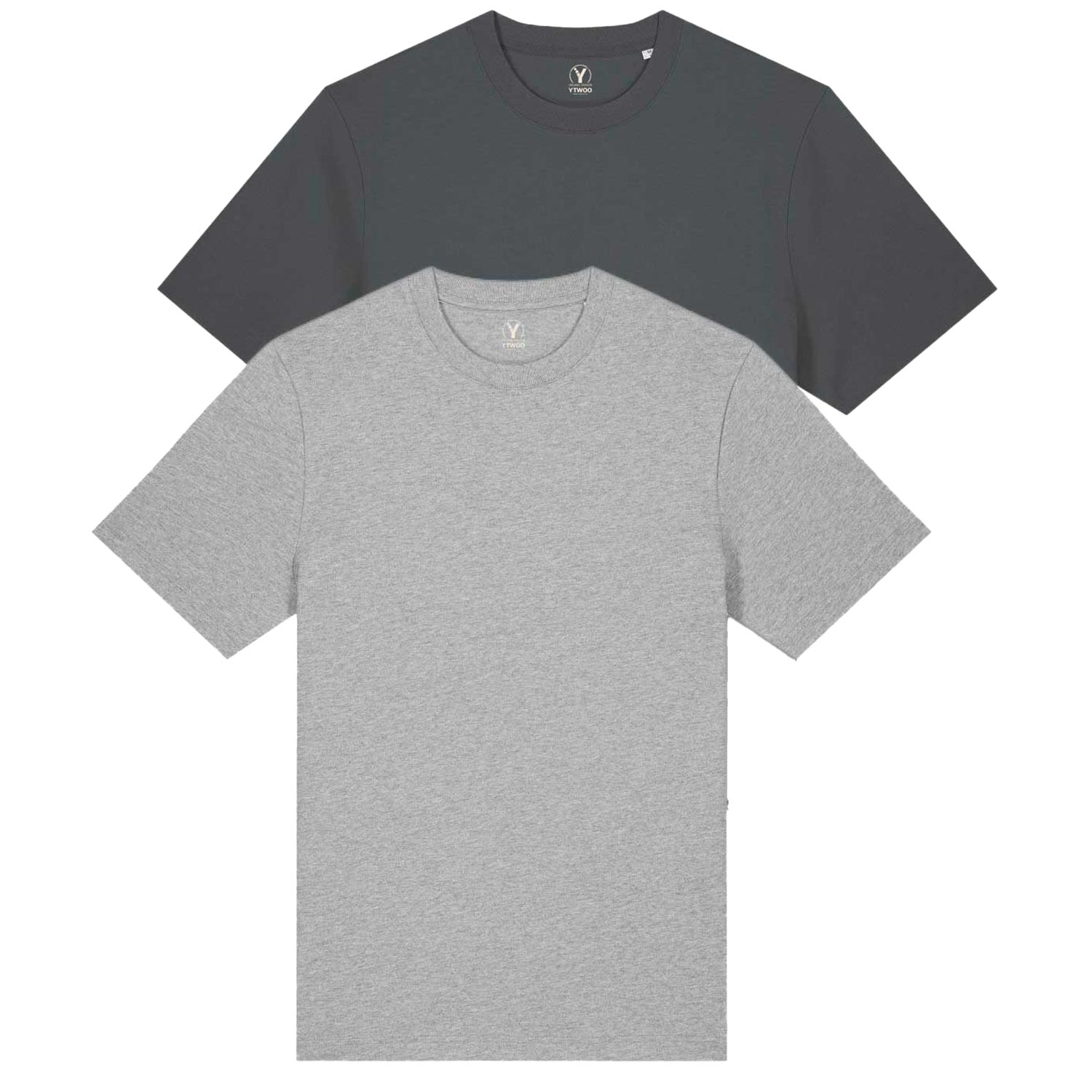 Doppelpack Unisex-T-Shirts aus schwerem Stoff