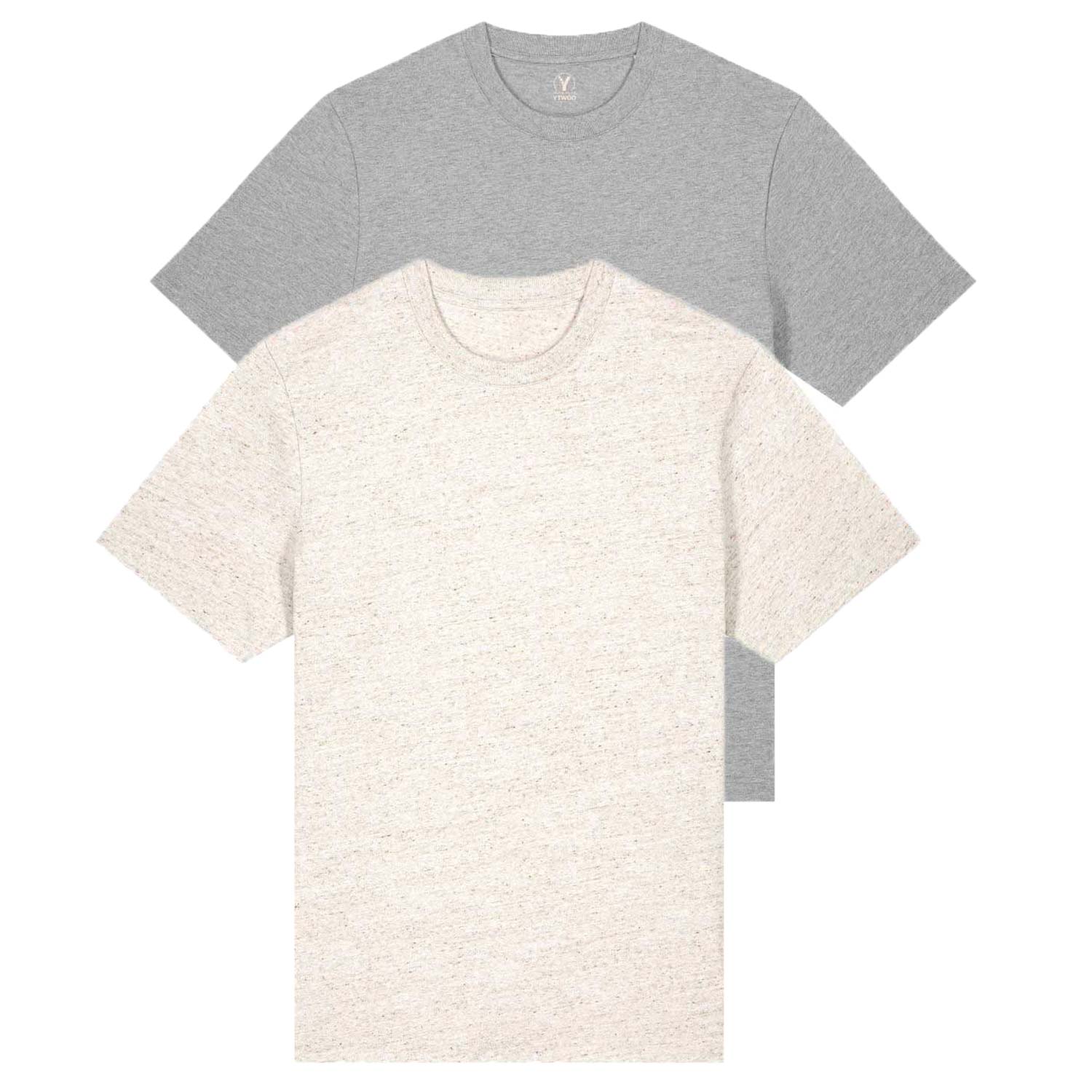 Doppelpack Unisex-T-Shirts aus schwerem Stoff