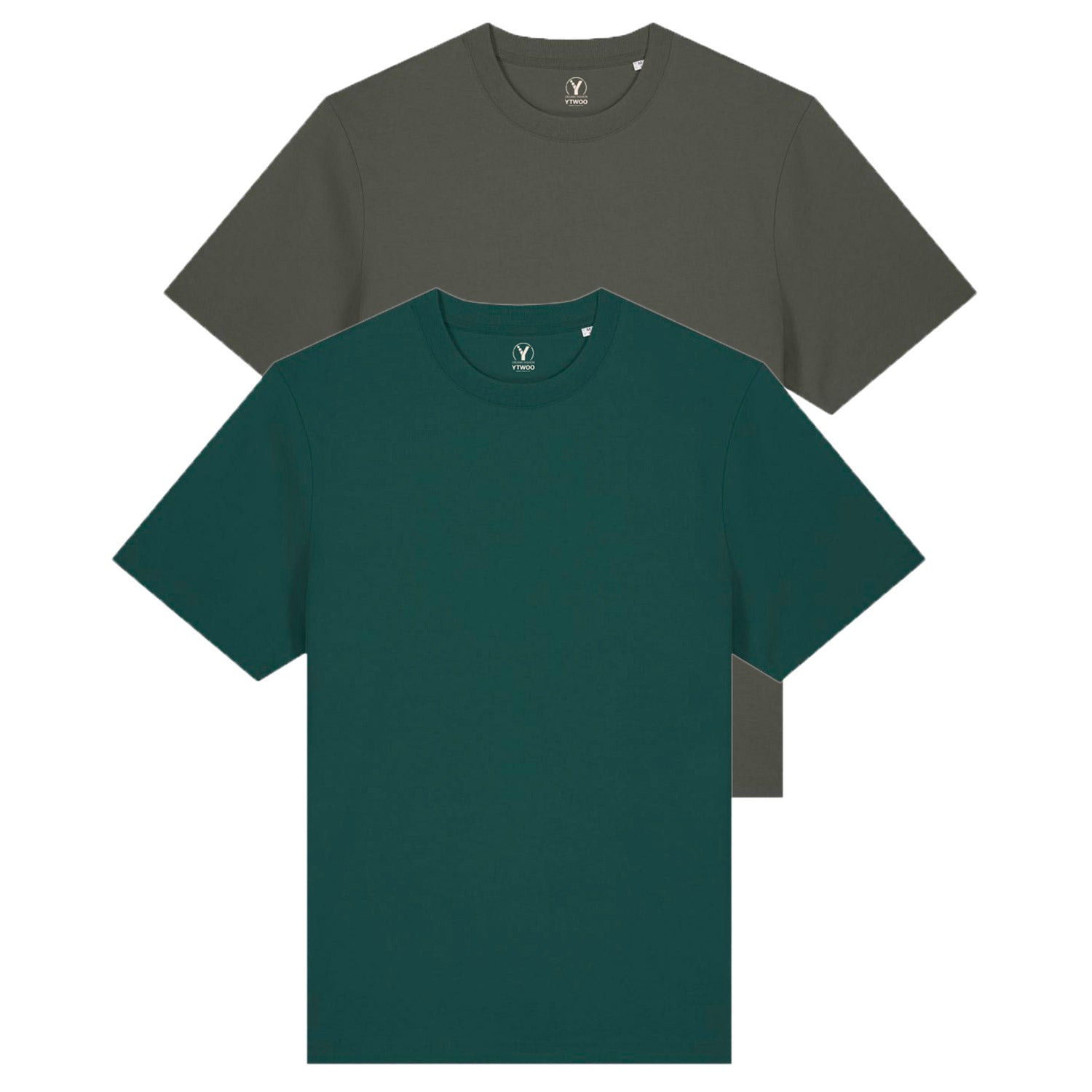 Doppelpack Unisex-T-Shirts aus schwerem Stoff