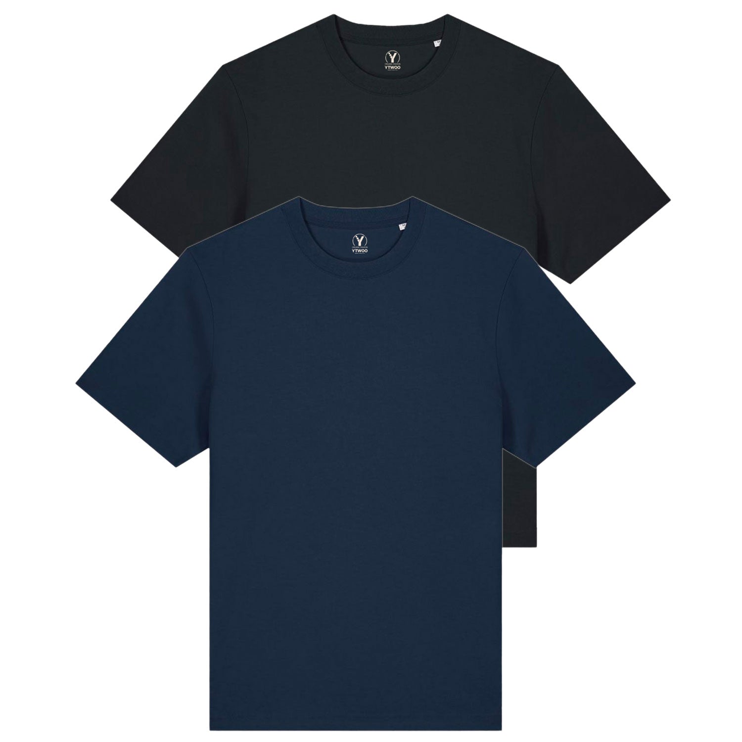 Doppelpack Unisex-T-Shirts aus schwerem Stoff