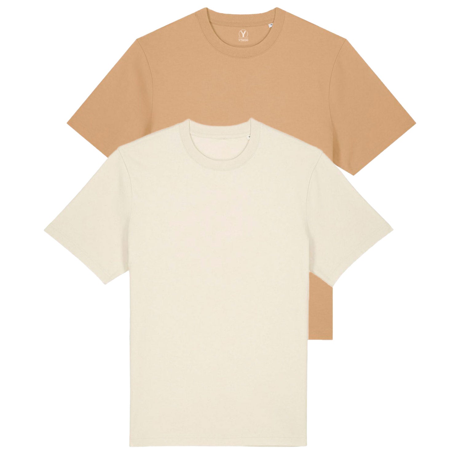 Doppelpack Unisex-T-Shirts aus schwerem Stoff