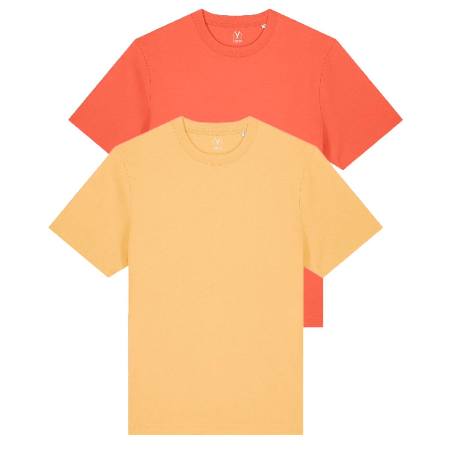 Doppelpack Unisex-T-Shirts aus schwerem Stoff