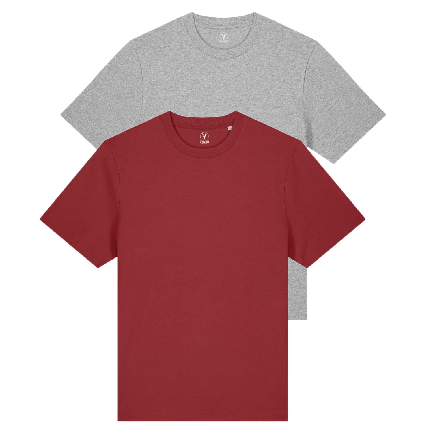 Doppelpack Unisex-T-Shirts aus schwerem Stoff