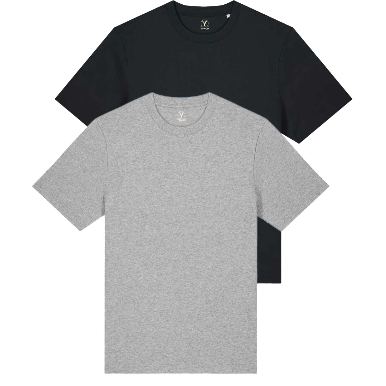 Doppelpack Unisex-T-Shirts aus schwerem Stoff
