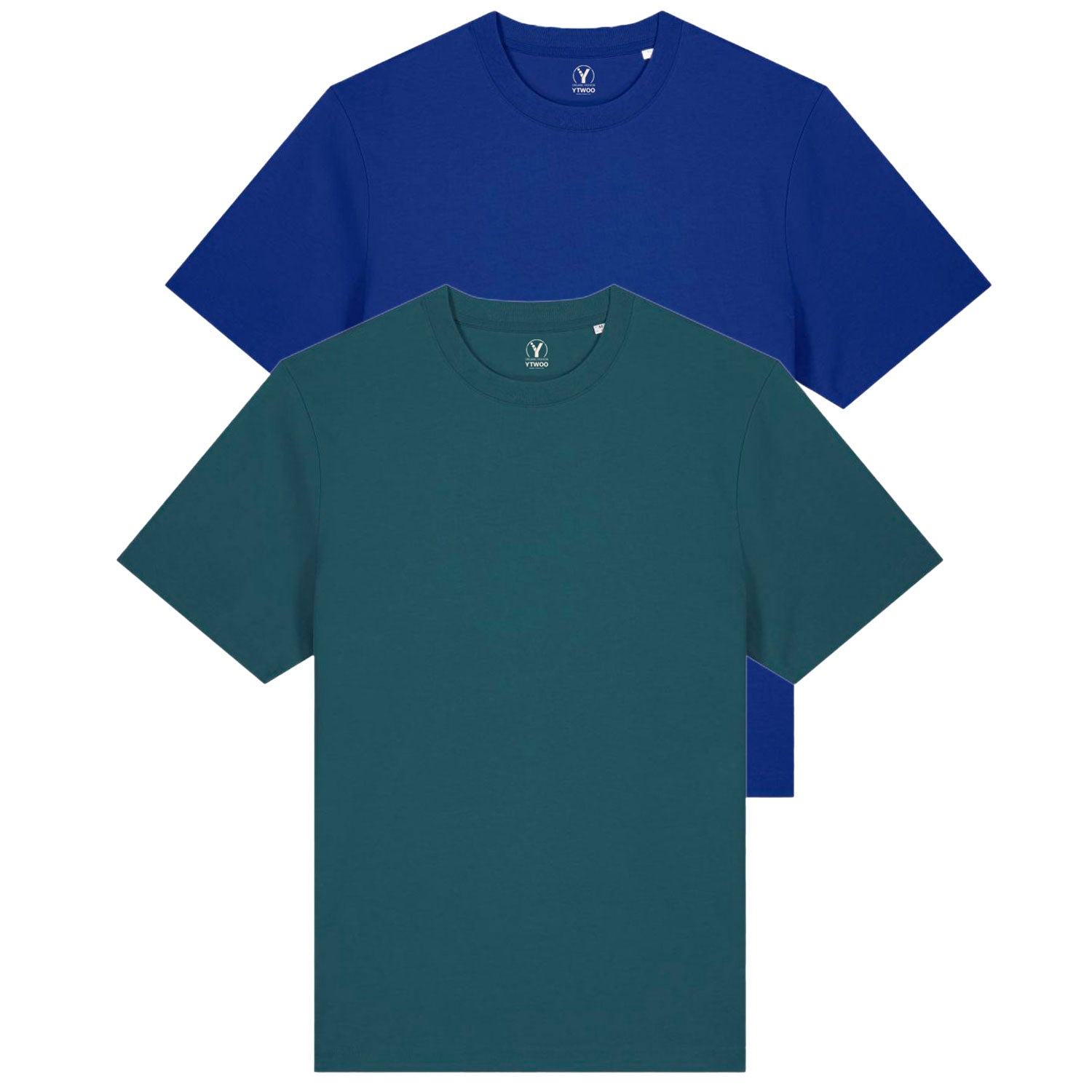 Doppelpack Unisex-T-Shirts aus schwerem Stoff
