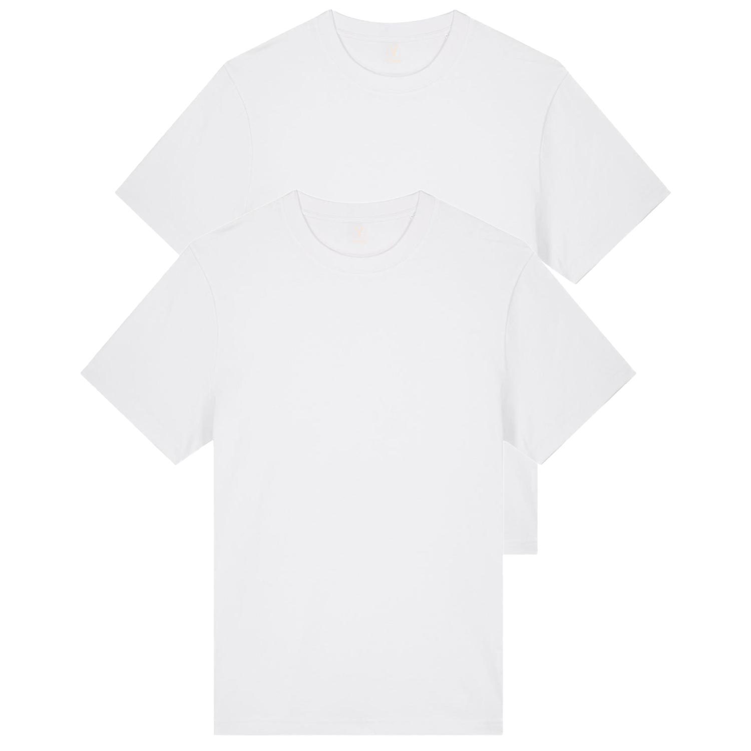 Doppelpack Unisex-T-Shirts aus schwerem Stoff