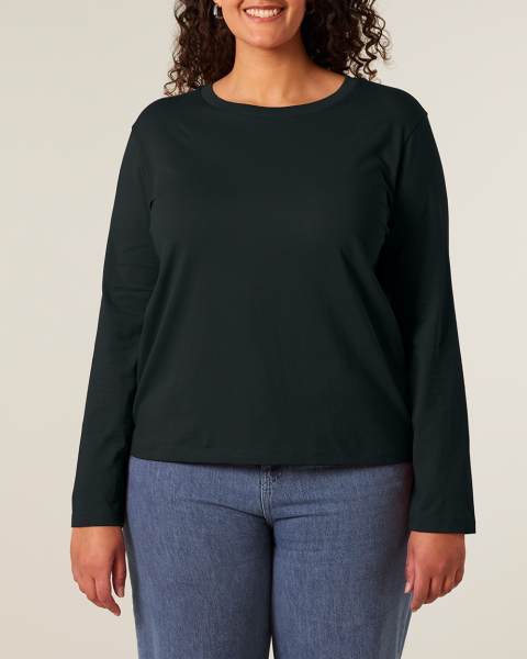 Basic Damen Langarmshirt aus 100% Biobaumwolle