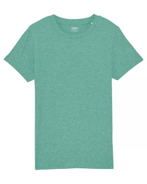 Kinder | Basic T-Shirt | unifarben meliert | 100% Bio Baumwolle